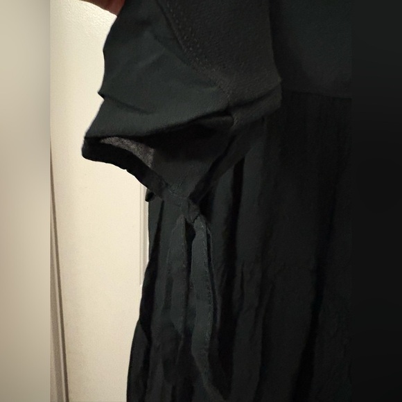 NWT ZARA Women’s Dark Hunter Green Relaxed Peasant Short‎ Dress Small S - Picture 9 of 13